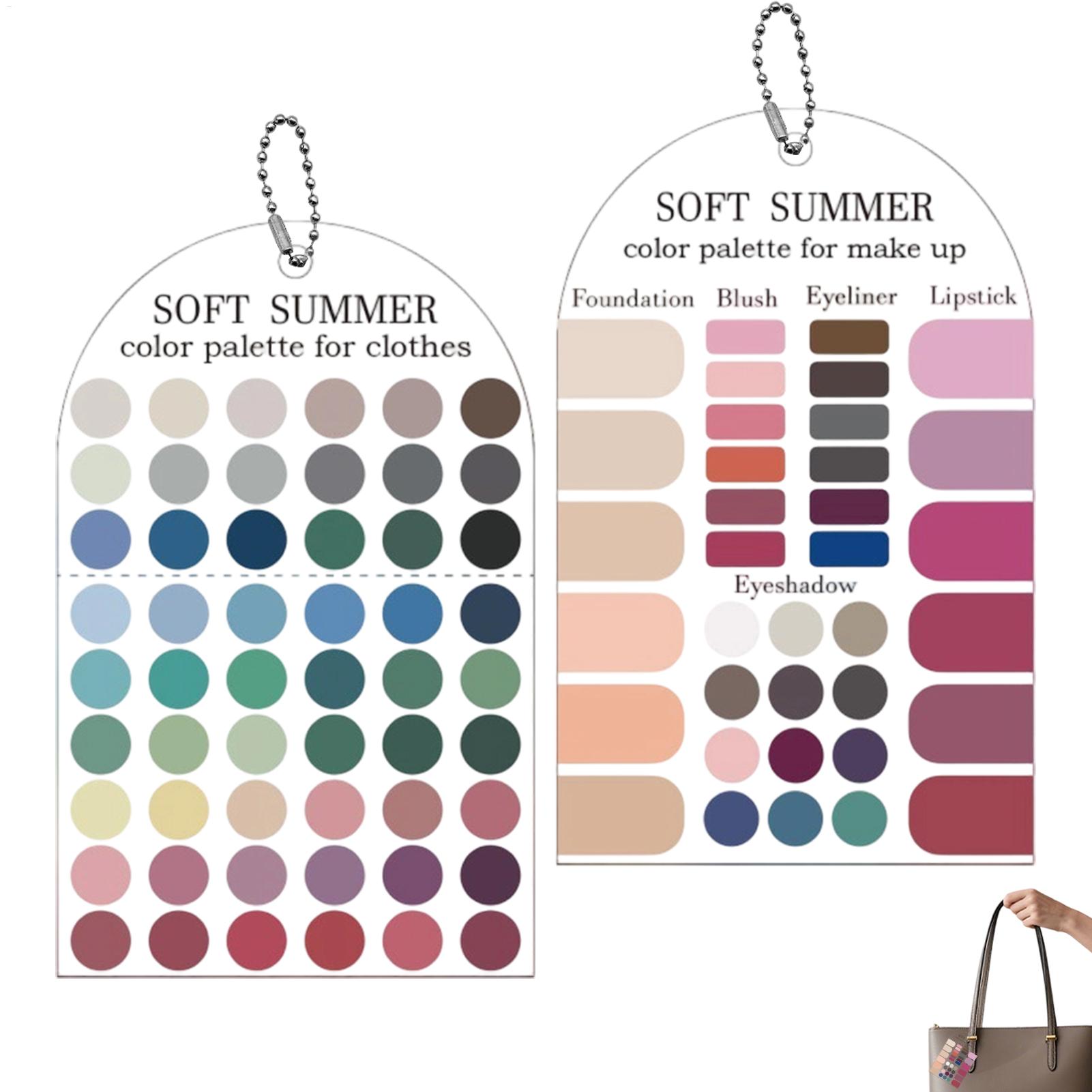 Summer Clothing Color Palette - 2pcs Soft Summer Color Palette Card