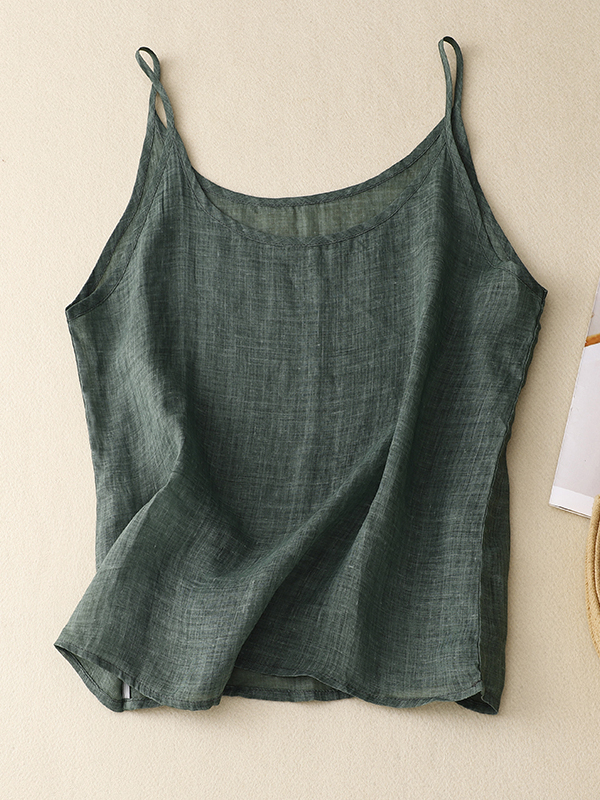 Crop Blouse Linen - Slimming Linen Crop Top Women's Summer