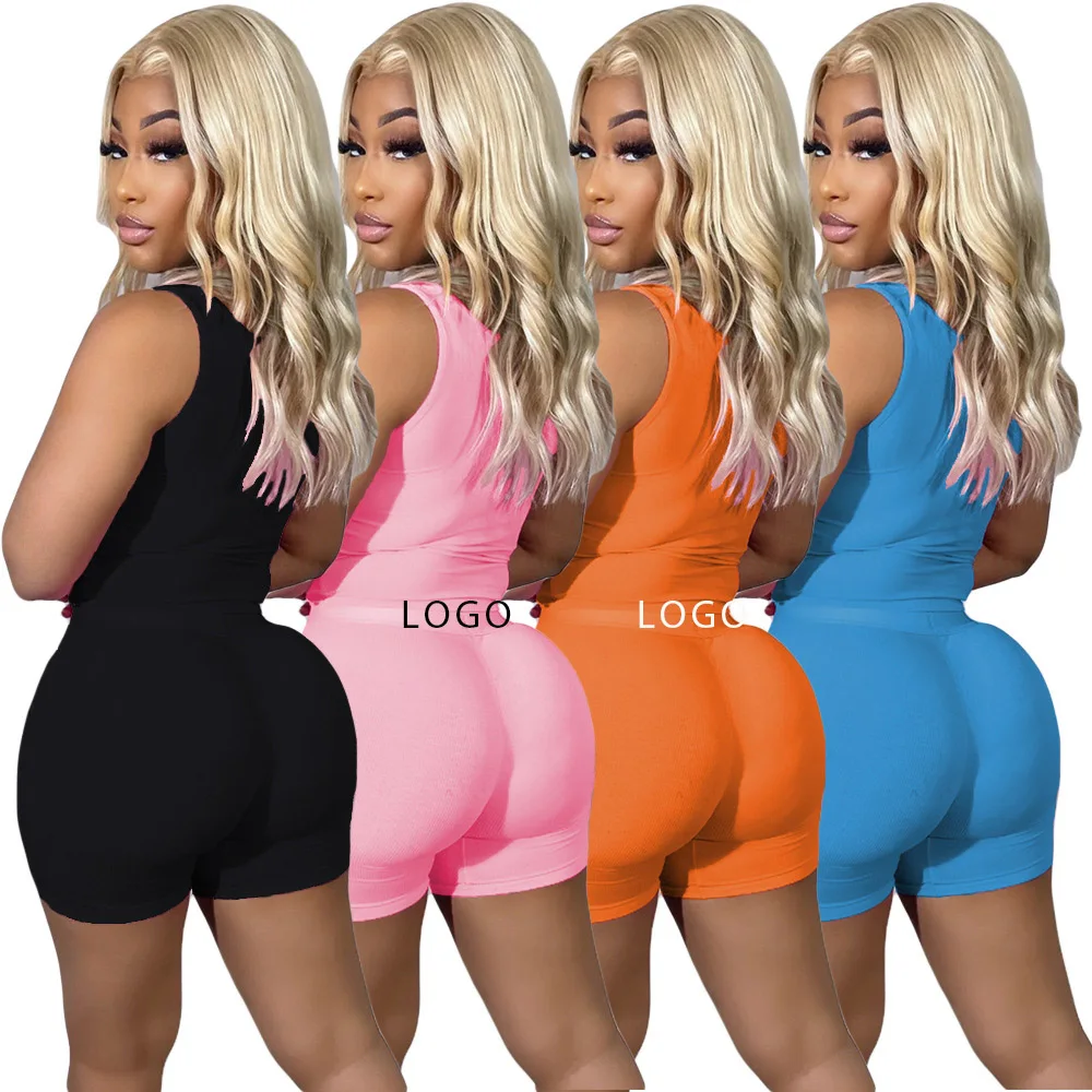 Summer Clothing Juniors - Custom LOGO 2 piece sets womens