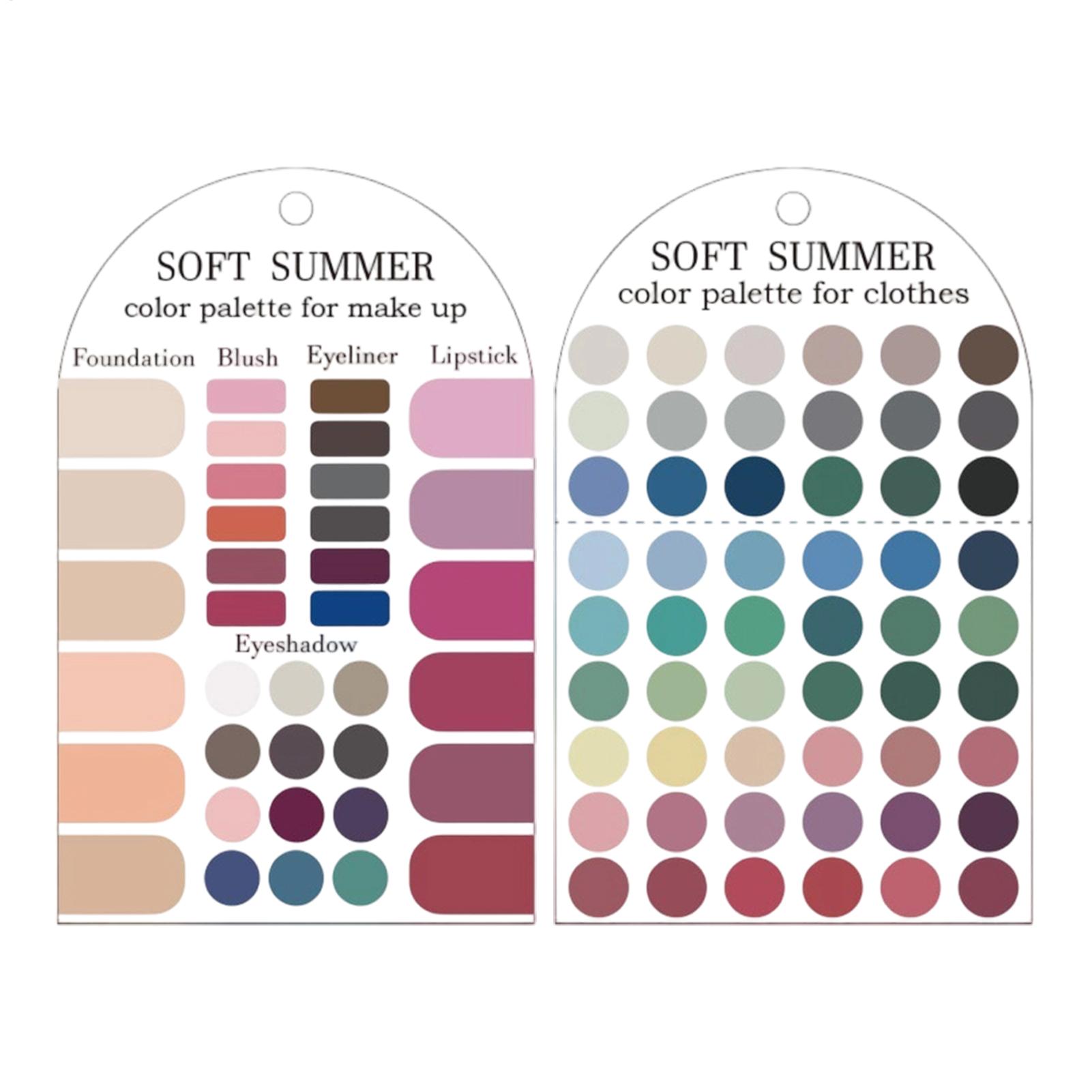 Summer Clothing Color Palette - 2 Pieces Acrylic Seasonal Palette Soft