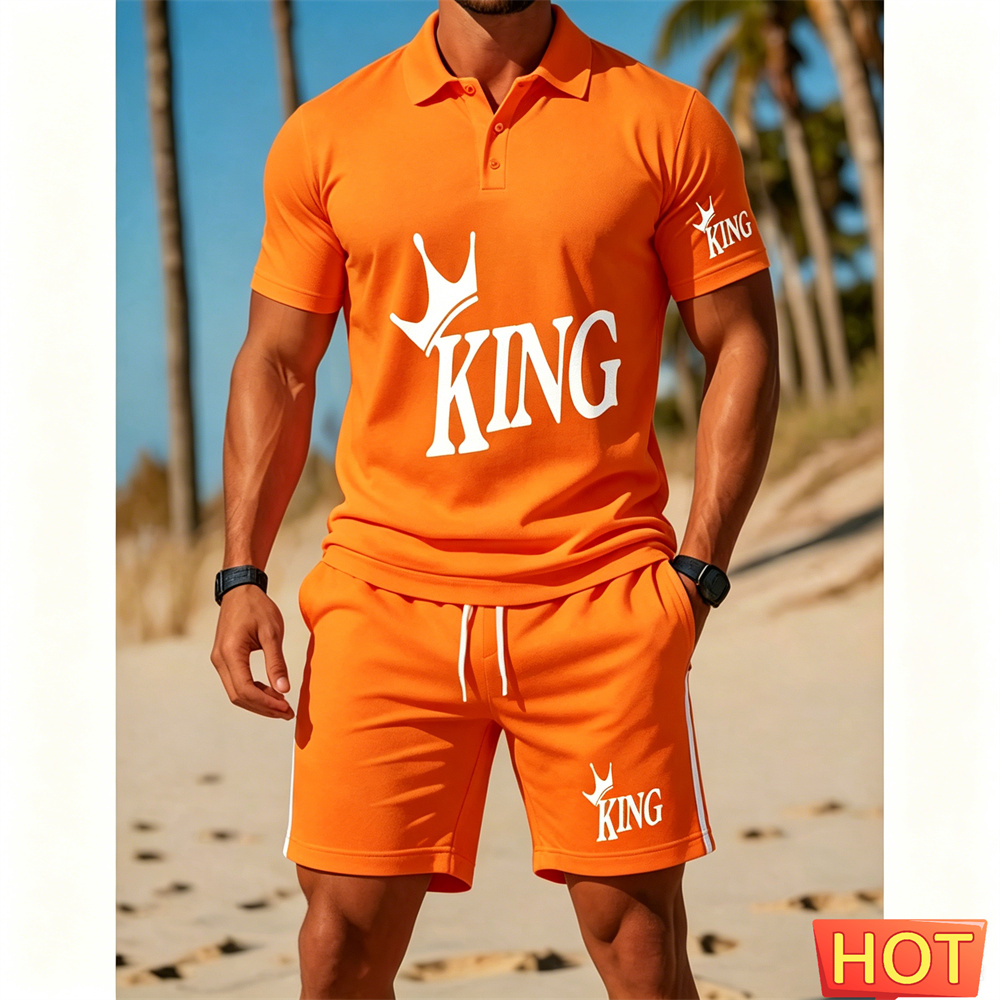 Summer Clothing Vacation - Men's short-sleeved suit set - two-piece