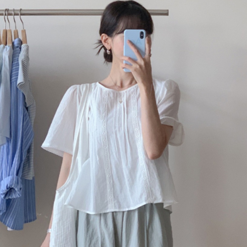 Sweet Style Lace Trim Blouse W - огляд і ціна Summer Clothing For Teens