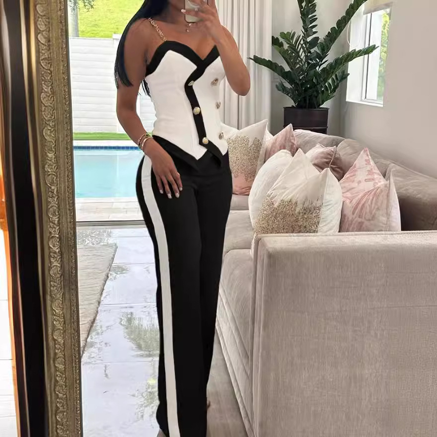 Women Side Striped Work Suit S - огляд і ціна Summer Clothing Work