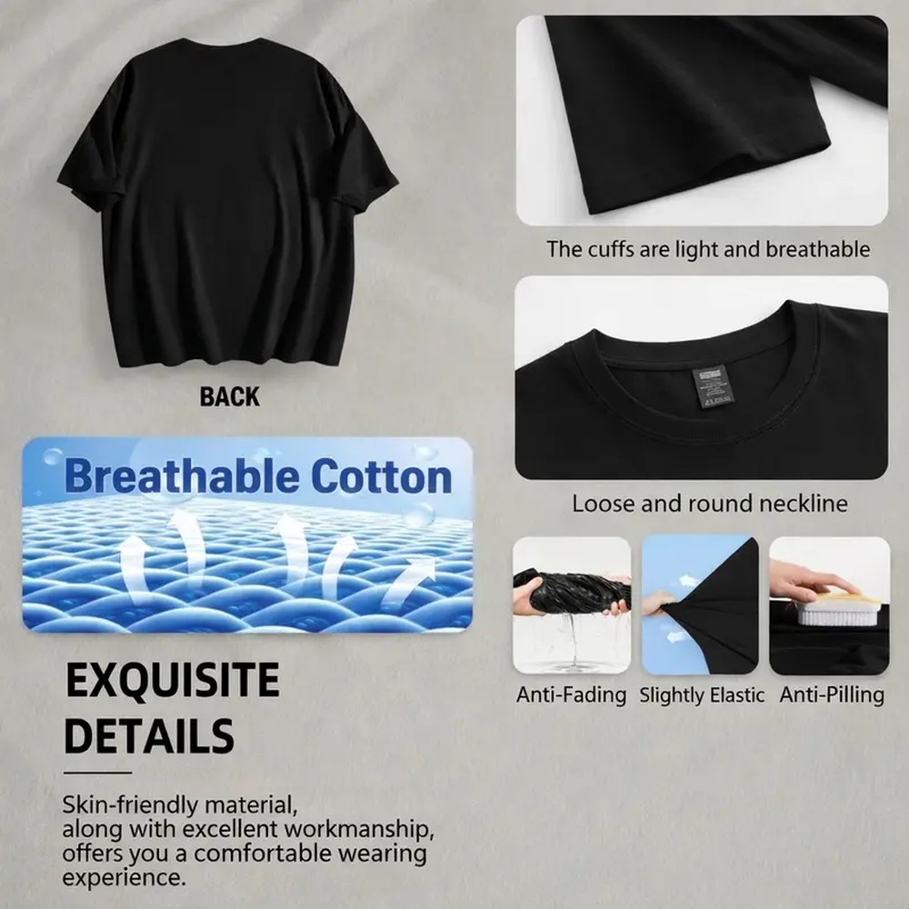 Men's Cotton Round Neck Short- - огляд і ціна Summer Clothing Wear