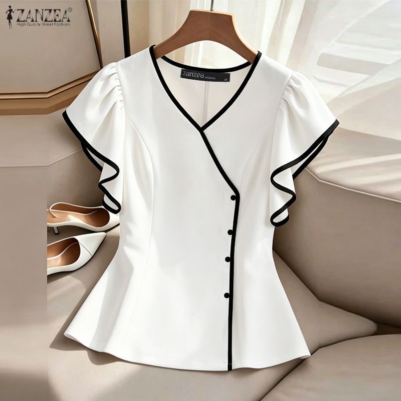 ZANZEA Woman Elegant Contrast- - огляд і ціна Summer Clothing Wear
