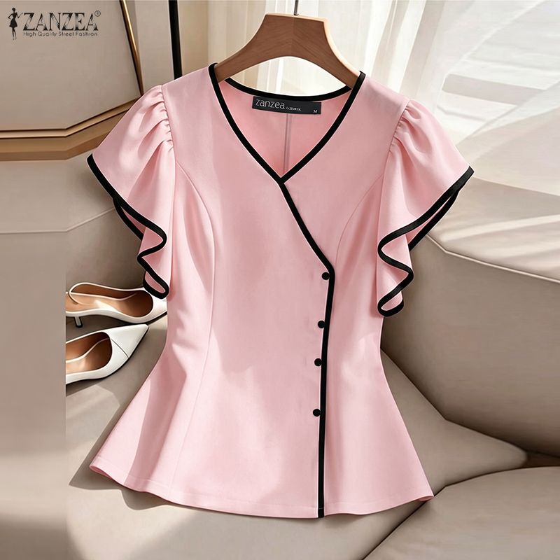 ZANZEA Woman Elegant Contrast- - огляд і ціна Summer Clothing Wear