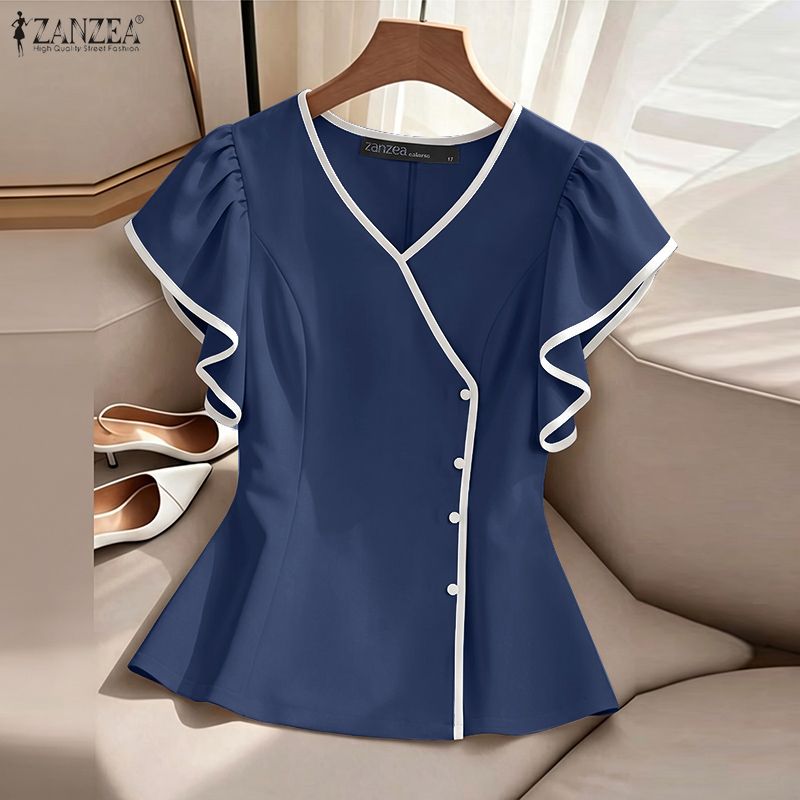 ZANZEA Woman Elegant Contrast- - огляд і ціна Summer Clothing Wear