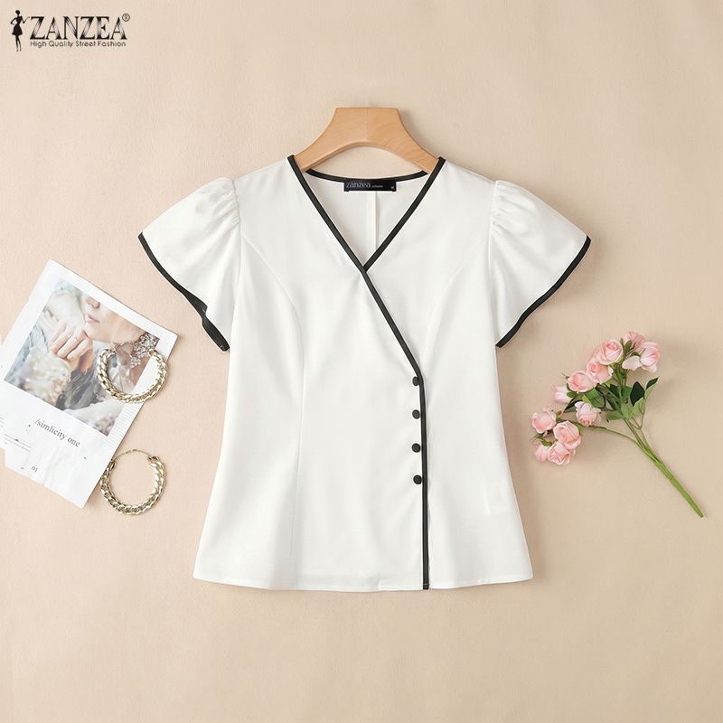 ZANZEA Woman Elegant Contrast- - огляд і ціна Summer Clothing Wear