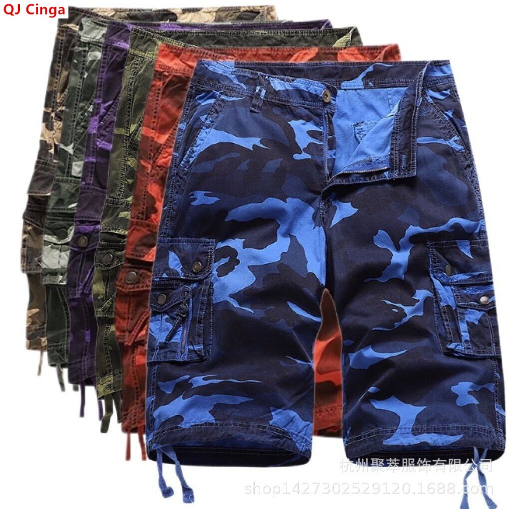 Men's Blue Camouflage Knee-len - огляд і ціна Summer Clothing Work