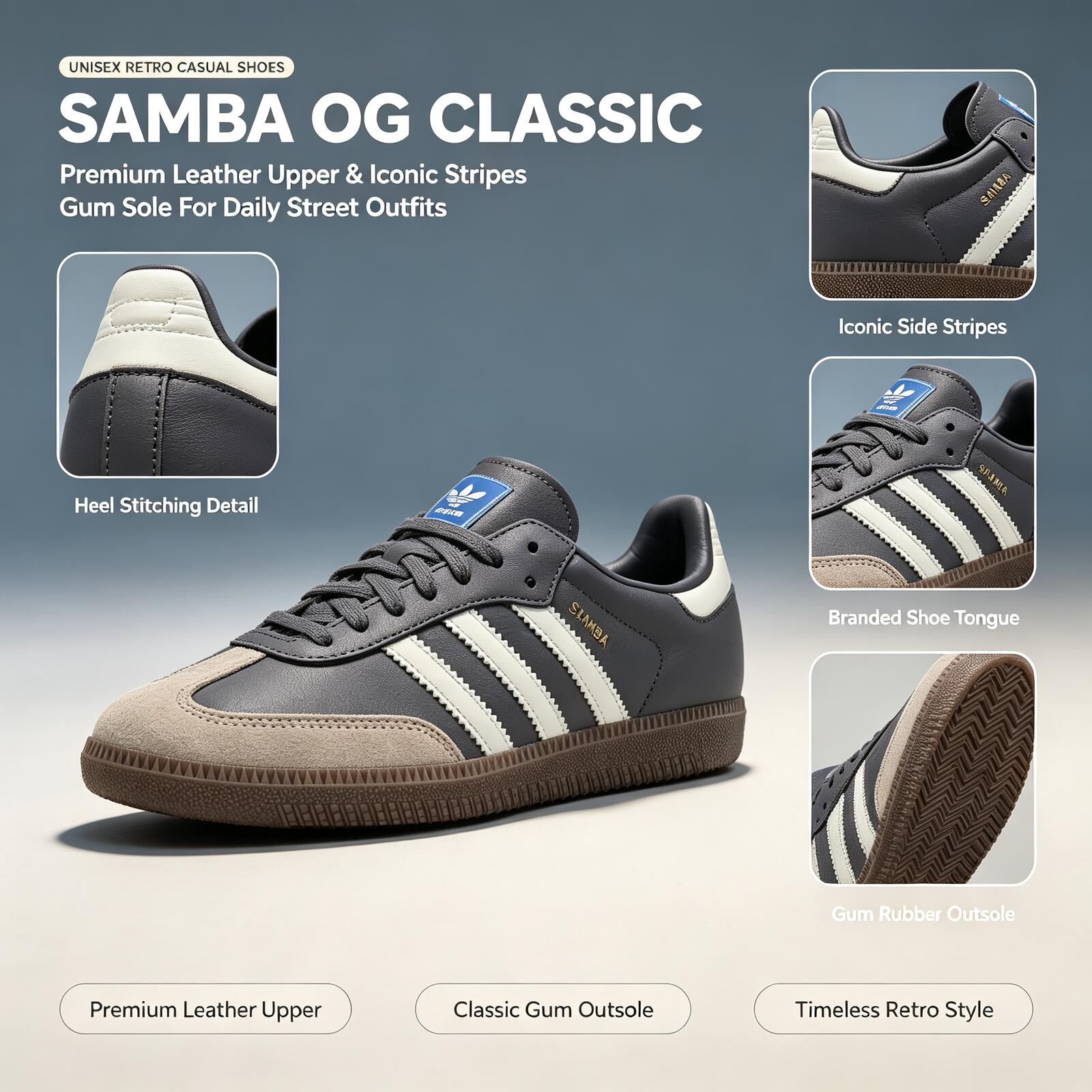 Official Adidas Genuine SAMBA  - огляд і ціна Adidas Shoes Samba