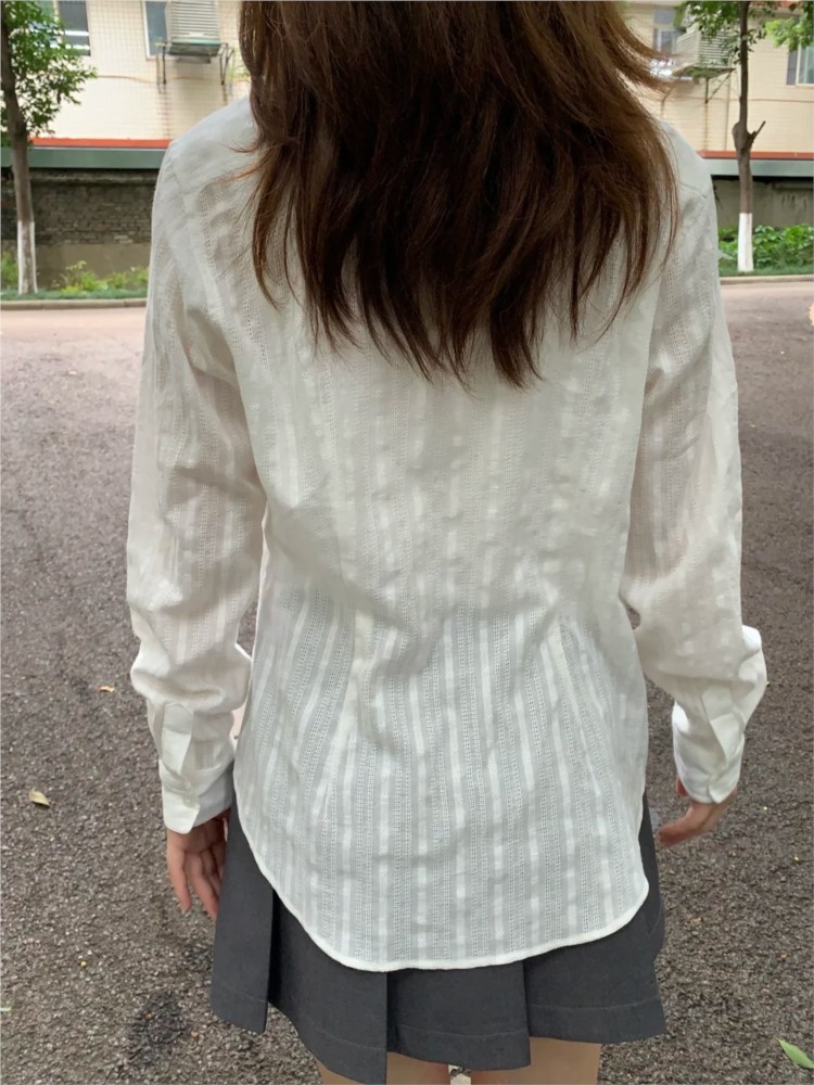 White Linen Cotton Collar Blou - огляд і ціна Crop Blouse Linen