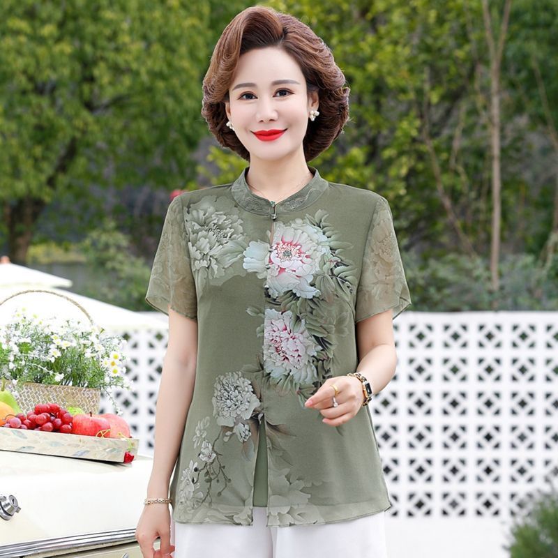 Elegant Chiffon Shirt Set for  - огляд і ціна Summer Clothing For Women Over 60