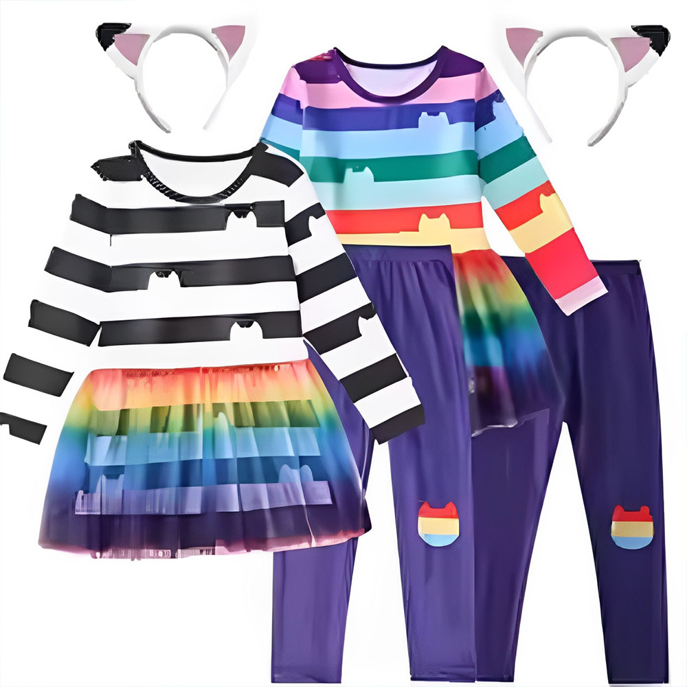 2026 cartoon Black White Strip - огляд і ціна Summer Clothing For Teen Girls