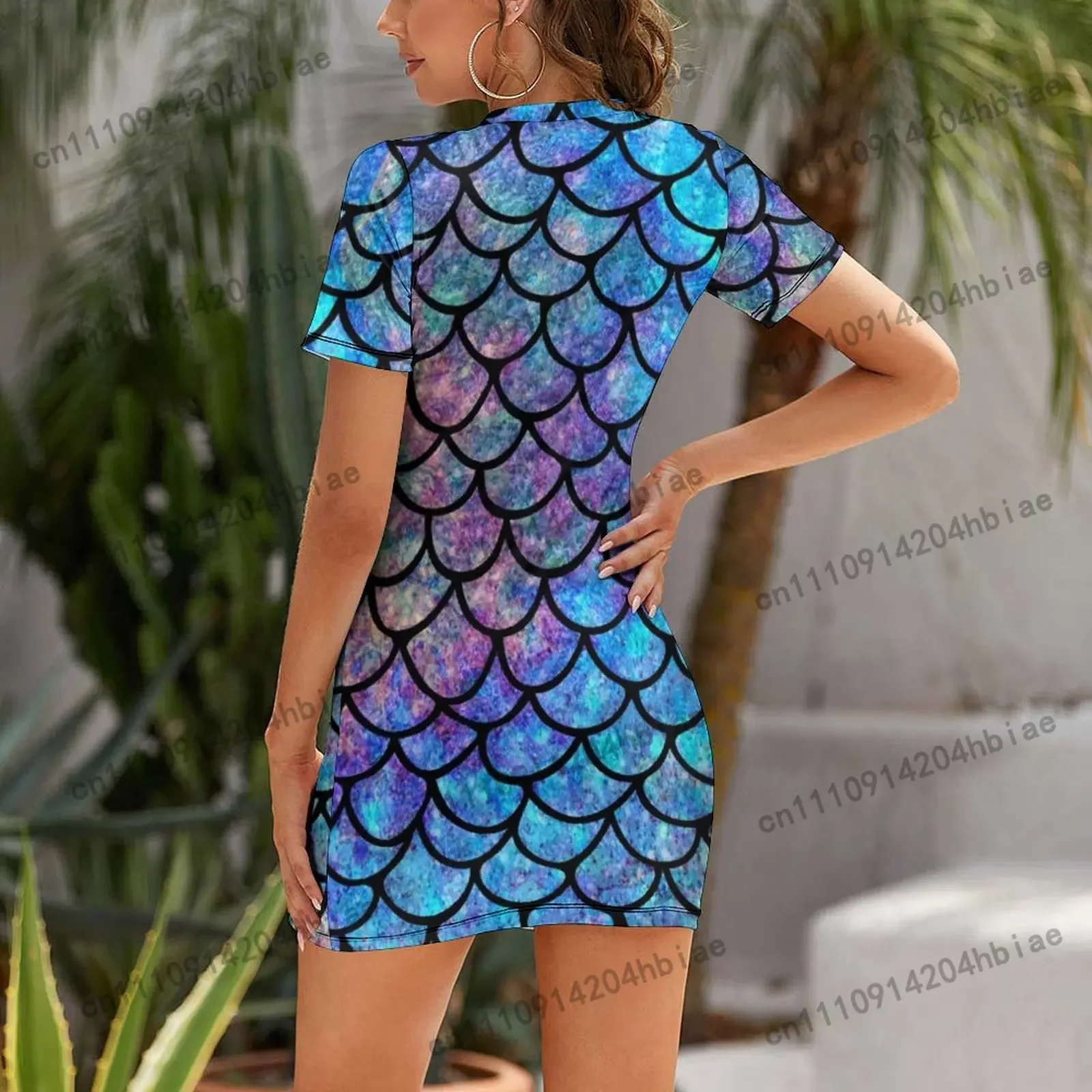 Colorful Mermaid scales Short  - огляд і ціна Summer Clothing Juniors