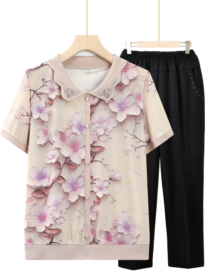 Ice Silk Loose Short Sleeve T- - огляд і ціна Summer Clothing For Women Over 60