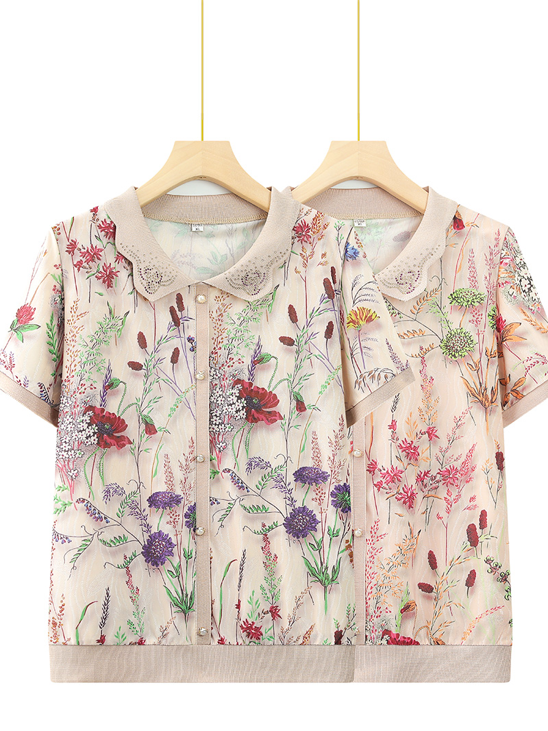 Ice Silk Loose Short Sleeve T- - огляд і ціна Summer Clothing For Women Over 60