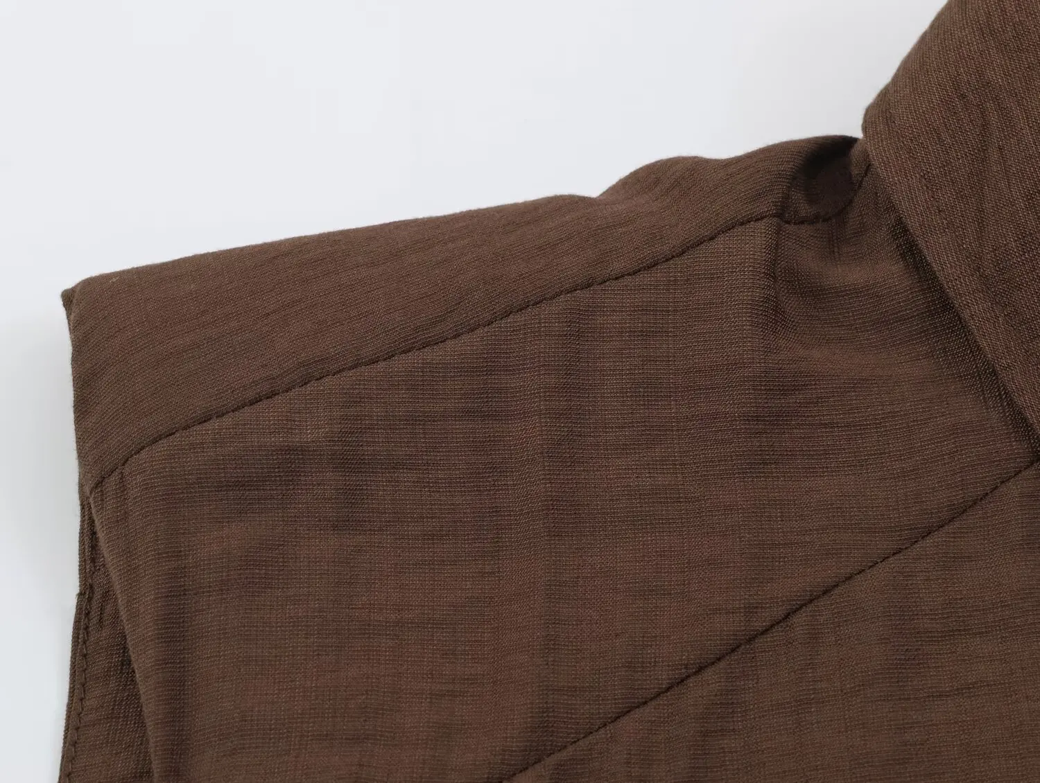 New Fashion Women Casual Coffe - огляд і ціна Crop Blouse Linen