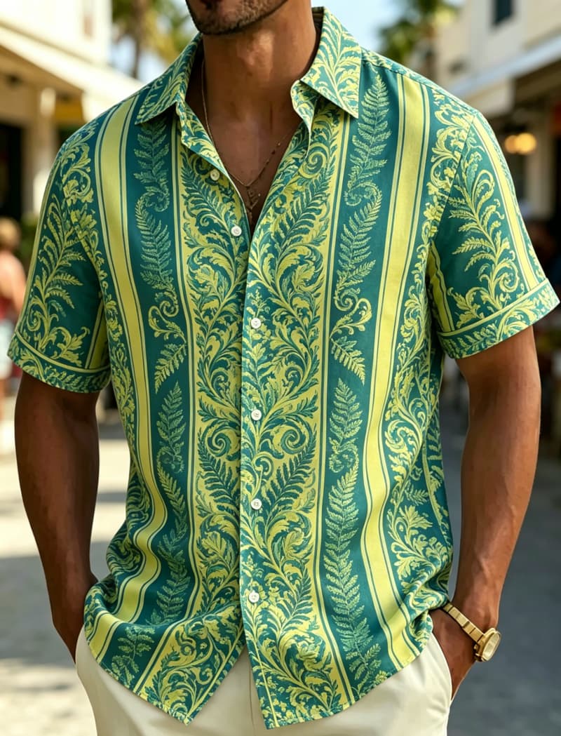 Men's Short Sleeve Shirt Lapel - огляд і ціна Summer Clothing Resort