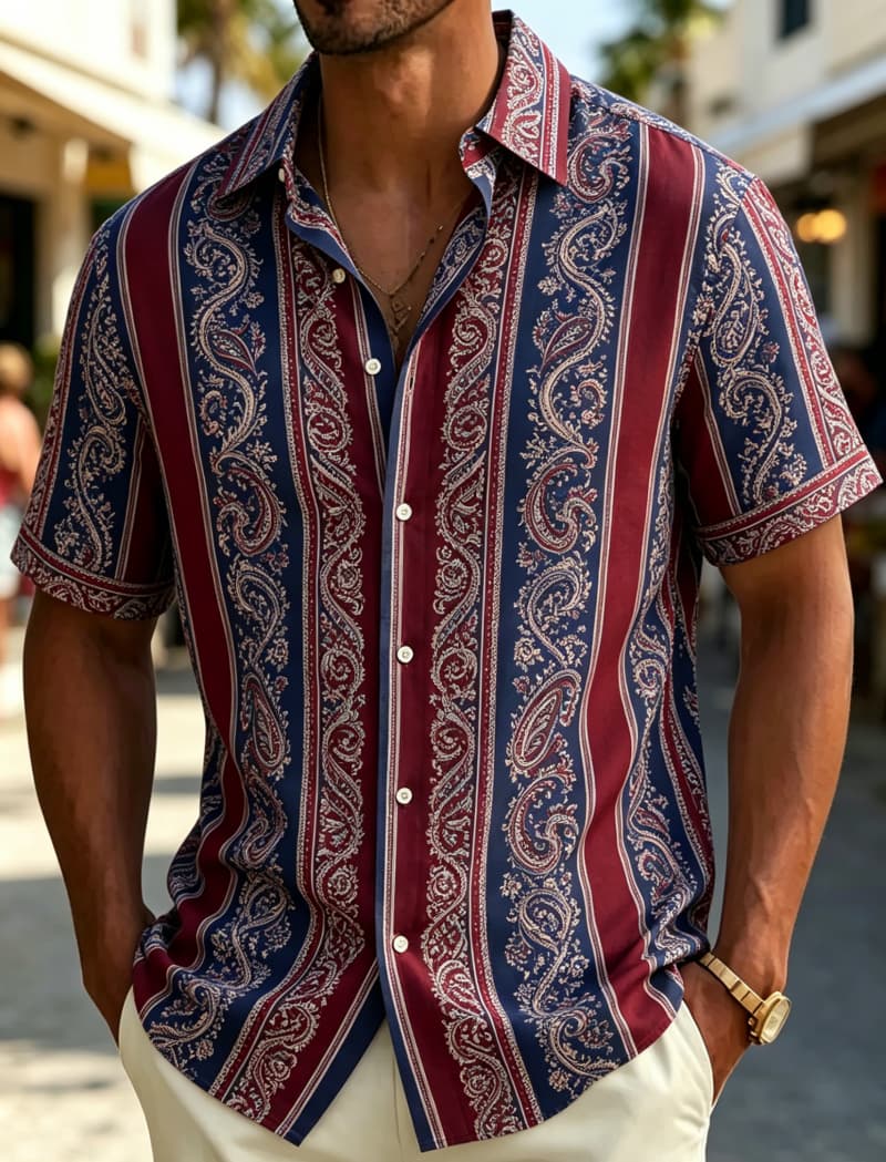Men's Short Sleeve Shirt Lapel - огляд і ціна Summer Clothing Resort