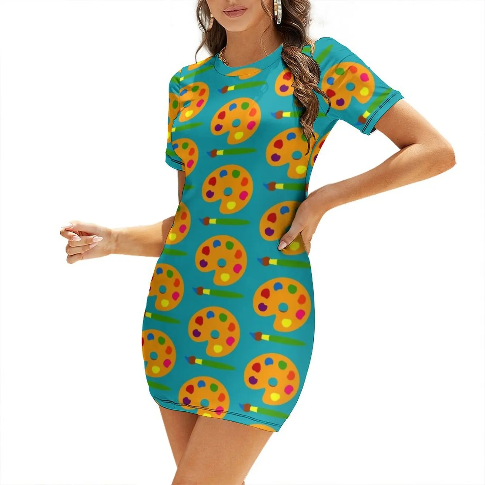 Colorful Paint Palette Short-S - огляд і ціна Summer Clothing Color Palette