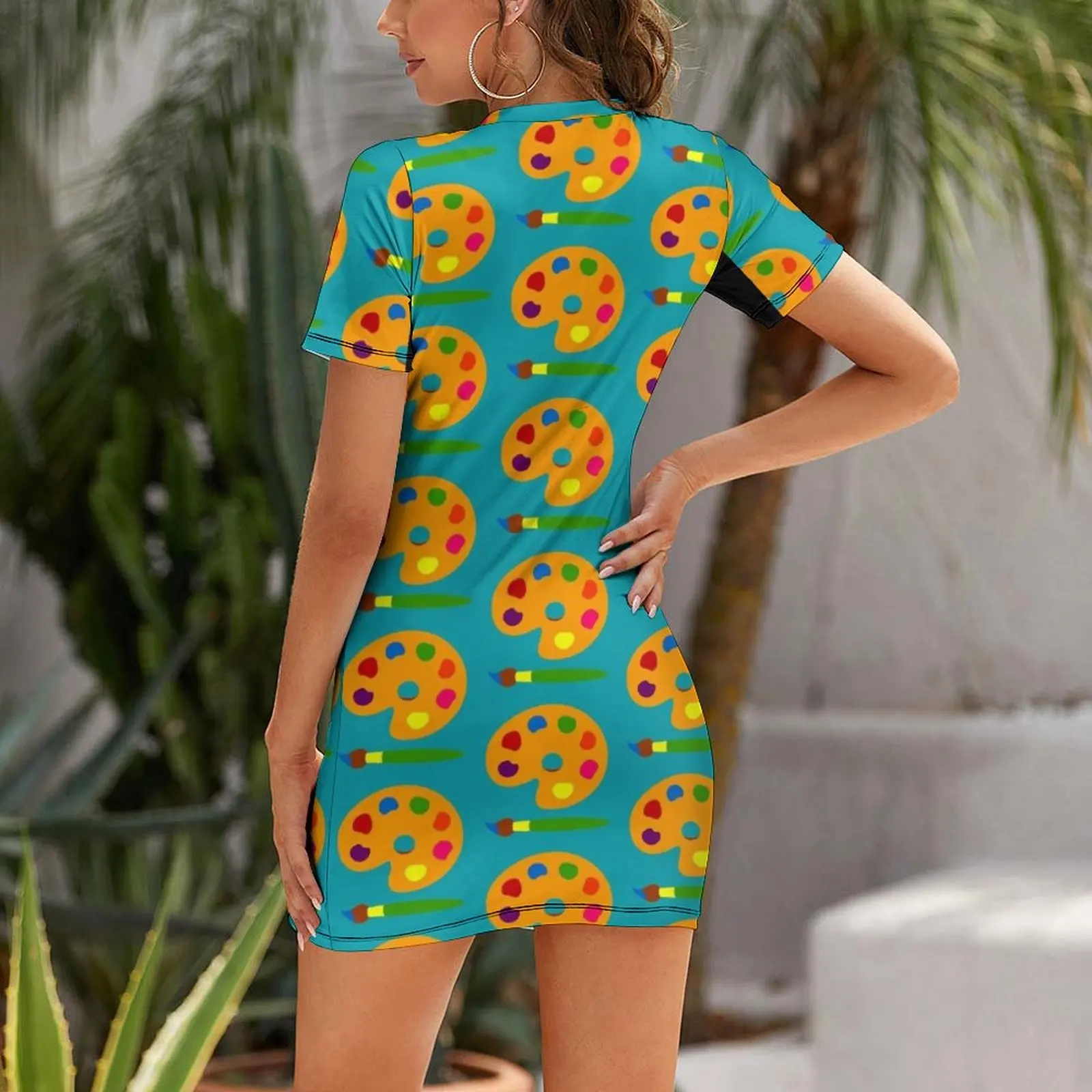 Colorful Paint Palette Short-S - огляд і ціна Summer Clothing Color Palette